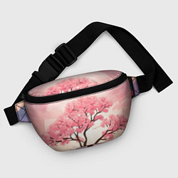 Поясная сумка Вишневое дерево в полном цвету, цвет: 3D-принт — фото 2