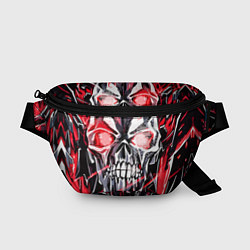Поясная сумка Красный адский череп, цвет: 3D-принт