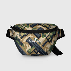 Поясная сумка Counter Strike - pixel military pattern, цвет: 3D-принт