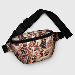 Поясная сумка Жирафы - африканский паттерн, цвет: 3D-принт — фото 2