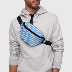 Поясная сумка Синие кружки патерн, цвет: 3D-принт — фото 2