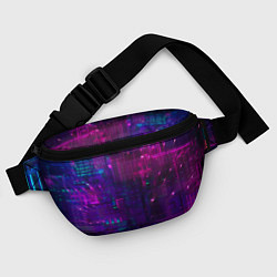 Поясная сумка Неоновые огни квадратов, цвет: 3D-принт — фото 2