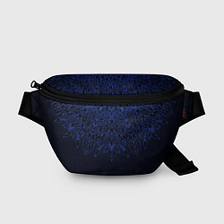 Поясная сумка Тёмно-синий узорами мандала, цвет: 3D-принт