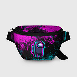 Поясная сумка Амонг ас - брызги неона, цвет: 3D-принт