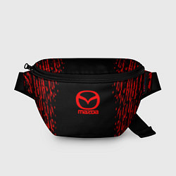 Поясная сумка Mazda краски красные штрихи, цвет: 3D-принт