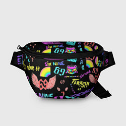 Поясная сумка 6ix9ine logo rap bend, цвет: 3D-принт