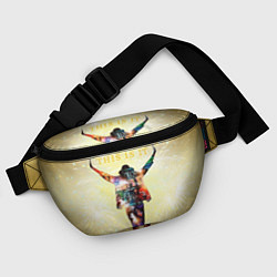 Поясная сумка Michael Jackson THIS IS IT - с салютами на золотом, цвет: 3D-принт — фото 2