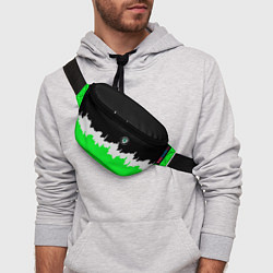 Поясная сумка Skoda геометрия краски спорт, цвет: 3D-принт — фото 2