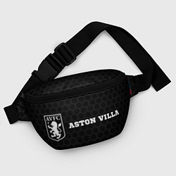 Поясная сумка Aston Villa sport на темном фоне по-горизонтали, цвет: 3D-принт — фото 2