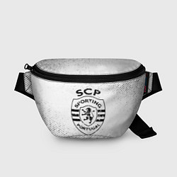 Поясная сумка Sporting с потертостями на светлом фоне, цвет: 3D-принт