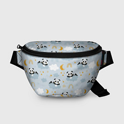Поясная сумка Панда на облаках, цвет: 3D-принт