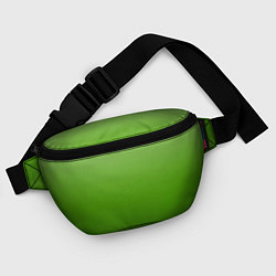 Поясная сумка Градиент яблочный зелёный, цвет: 3D-принт — фото 2