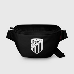 Поясная сумка Атлетико Мадрид белое лого фк, цвет: 3D-принт