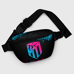 Поясная сумка Atletico Madrid - neon gradient, цвет: 3D-принт — фото 2
