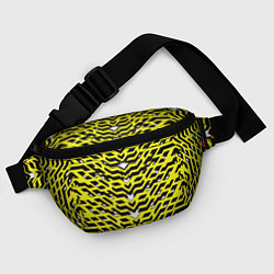 Поясная сумка Агрессивный жёлтый паттерн, цвет: 3D-принт — фото 2
