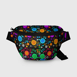 Поясная сумка Разноцветные круги, цвет: 3D-принт