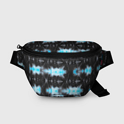 Поясная сумка Сине чёрный тайдай, цвет: 3D-принт