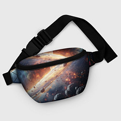 Поясная сумка Метеориты и планета, цвет: 3D-принт — фото 2