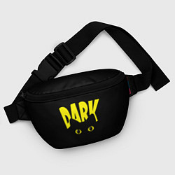 Поясная сумка Черный кот светящиеся глаза - dark, цвет: 3D-принт — фото 2