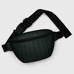 Поясная сумка Чёрный в мелкие полоски, цвет: 3D-принт — фото 2