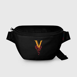 Поясная сумка Valentinos logo Cyberpunk, цвет: 3D-принт