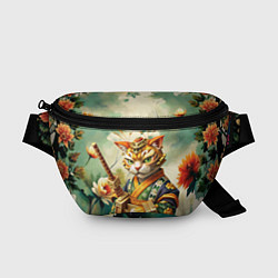 Поясная сумка Кот в кимоно в японском стиле, цвет: 3D-принт