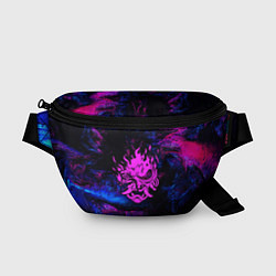 Поясная сумка Cyberpunk неоновые краски, цвет: 3D-принт