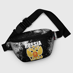 Поясная сумка Герб России - черно-белые пятна, цвет: 3D-принт — фото 2