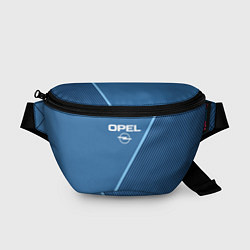 Поясная сумка Opel сине-голубой в полоску, цвет: 3D-принт