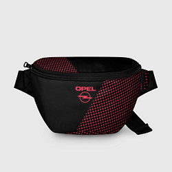 Поясная сумка Opel чёрно-розовый, цвет: 3D-принт