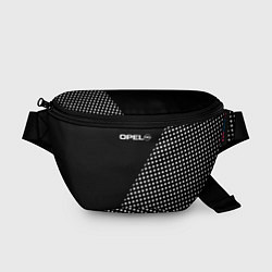 Поясная сумка Opel эмблема чёрно-белый, цвет: 3D-принт