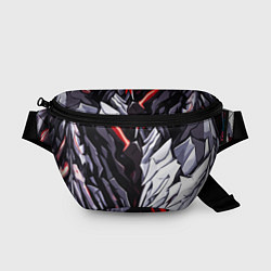 Поясная сумка White and red abstraction on a black background