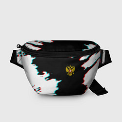 Поясная сумка Герб глитч краски, цвет: 3D-принт