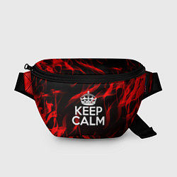 Поясная сумка Keep calm flame red, цвет: 3D-принт