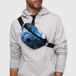 Поясная сумка Сине-белая абстрактная структура, цвет: 3D-принт — фото 2