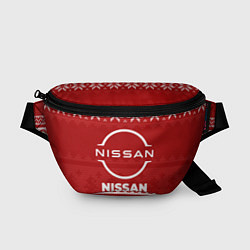 Поясная сумка Новогодний Nissan, цвет: 3D-принт