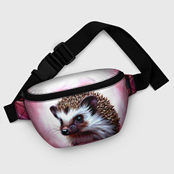 Поясная сумка Ежик в розовом свете, цвет: 3D-принт — фото 2