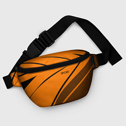 Поясная сумка Sport оранжевый с чёрным точечный, цвет: 3D-принт — фото 2