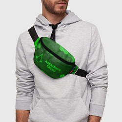 Поясная сумка Assassins Creed - green gradient по-горизонтали, цвет: 3D-принт — фото 2