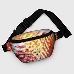 Поясная сумка Абстракция жёлтый с оранжевым, цвет: 3D-принт — фото 2