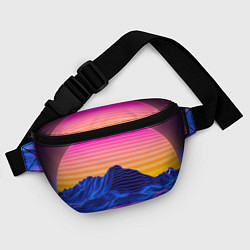 Поясная сумка Неоновый закат, цвет: 3D-принт — фото 2