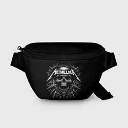 Поясная сумка Metallica - a skull with roses and thorns, цвет: 3D-принт