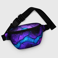 Поясная сумка Синяя звездная полоса в плите текстура, цвет: 3D-принт — фото 2
