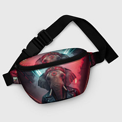 Поясная сумка Cyberpunk elephant, цвет: 3D-принт — фото 2