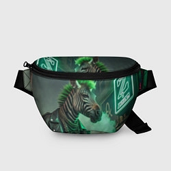 Поясная сумка Cyperpunk zebra, цвет: 3D-принт