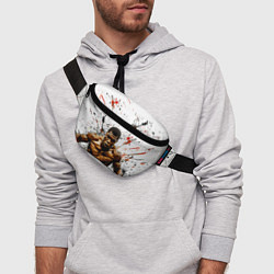 Поясная сумка Мухаммед Али на белом, цвет: 3D-принт — фото 2