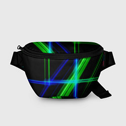 Поясная сумка Color blue black green, цвет: 3D-принт