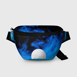 Поясная сумка Мяч для пинг понга и синий дым, цвет: 3D-принт