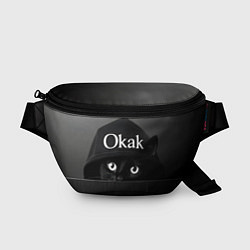 Поясная сумка Кот в капюшоне, окак, мем, цвет: 3D-принт