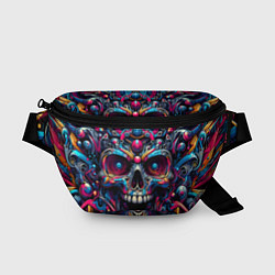 Поясная сумка Colorful cyber skull - pattern, цвет: 3D-принт